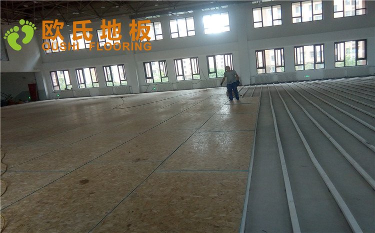 北京順義區(qū)趙全營(yíng)鎮(zhèn)天順小學(xué)籃球館木地板圖片