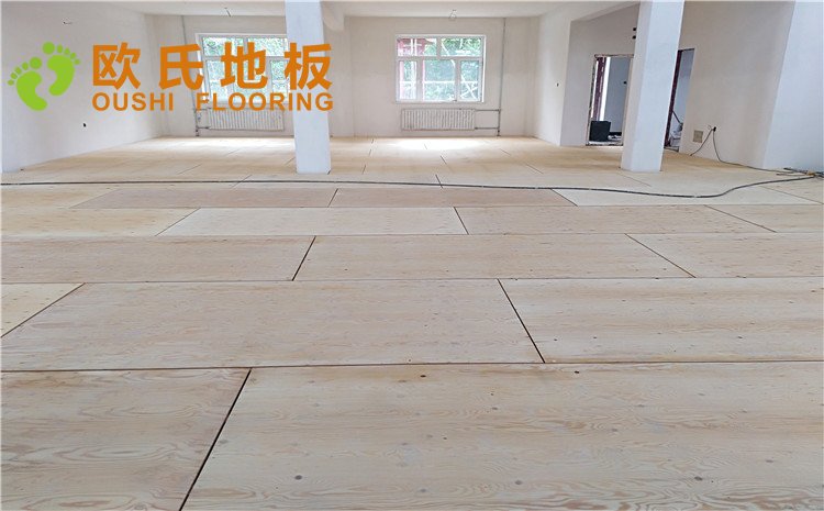 佳木斯市同江消防隊籃球館木地板項目—歐氏實木運動地板