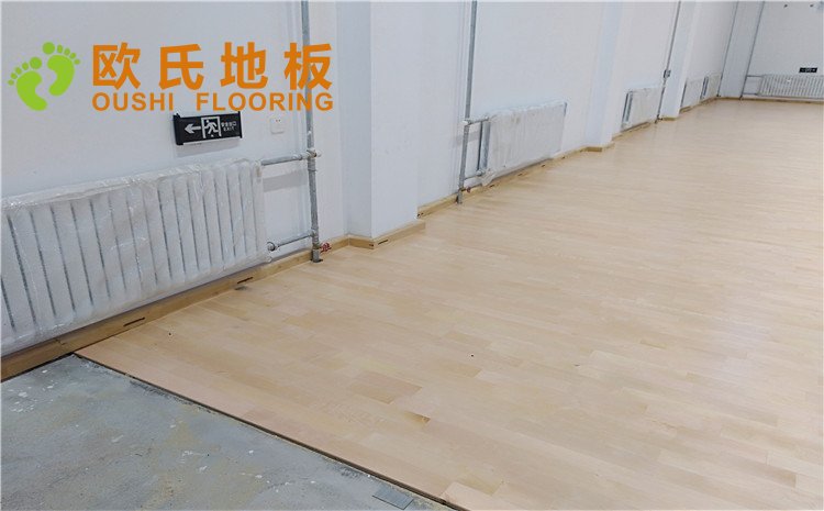 佳木斯市同江消防隊籃球館木地板項目—歐氏實木運動地板